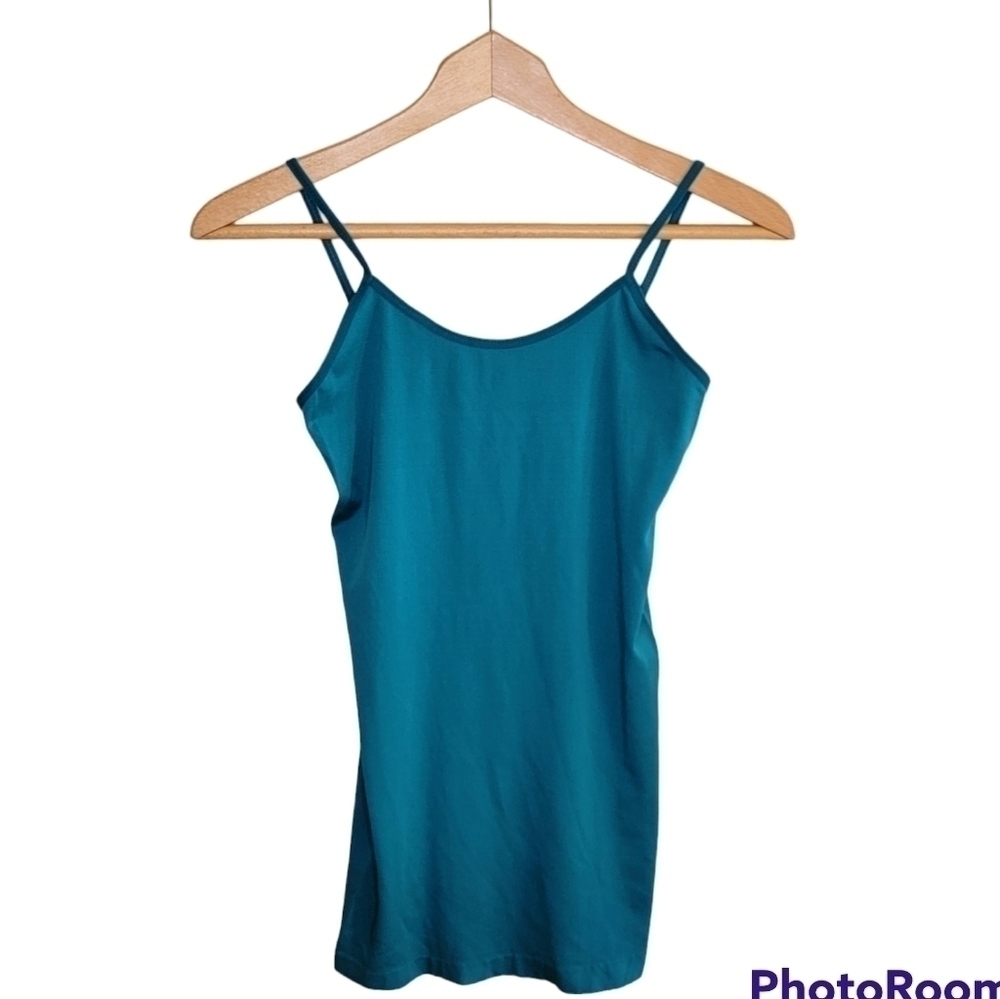 J&Me One Size Fits Most Teal Cami Tank Top Basic Layering Casual Stretchy